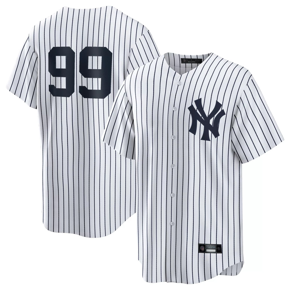 NY.Yankees #99 Aaron Judge Player White Game Home Ddoa Stitched Jerseys