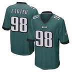 P.Eagles #98 Jalen Carter Player Team Color Green Home Game Ddoa Stitched Jerseys