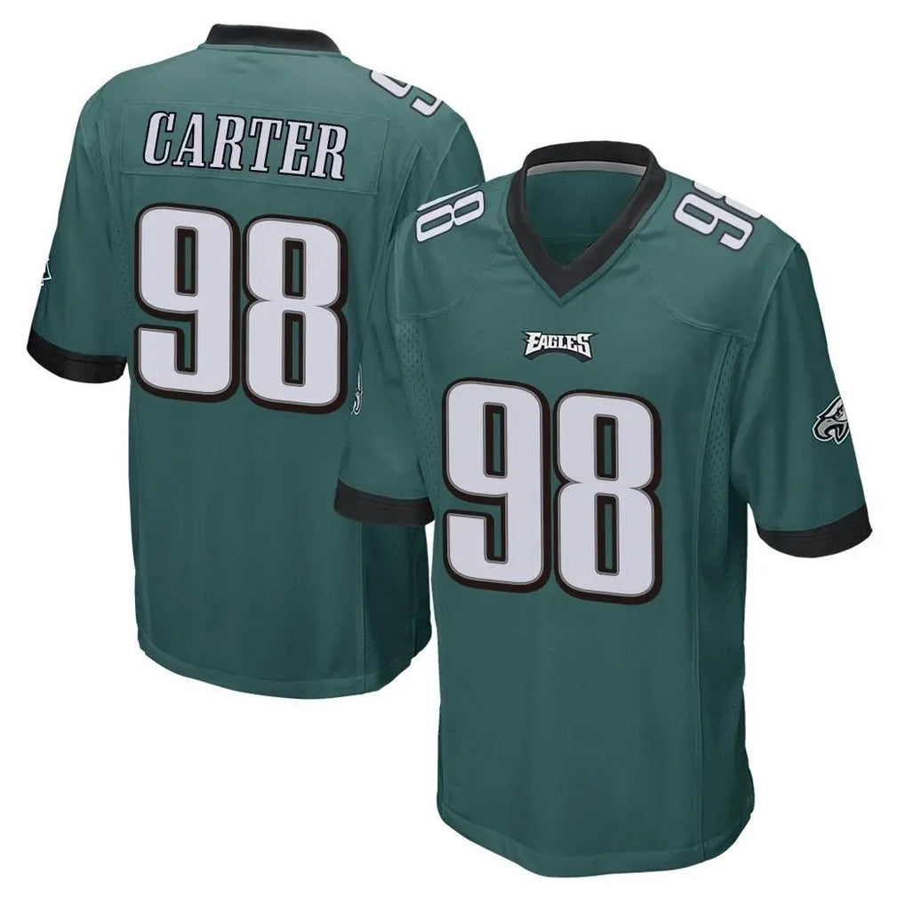 P.Eagles #98 Jalen Carter Player Team Color Green Home Game Ddoa Stitched Jerseys
