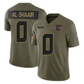H.Texans #0 Azeez Al-Shaair Player Olive 2025 Salute To Service Limited Game Ddoa Stitched Jerseys
