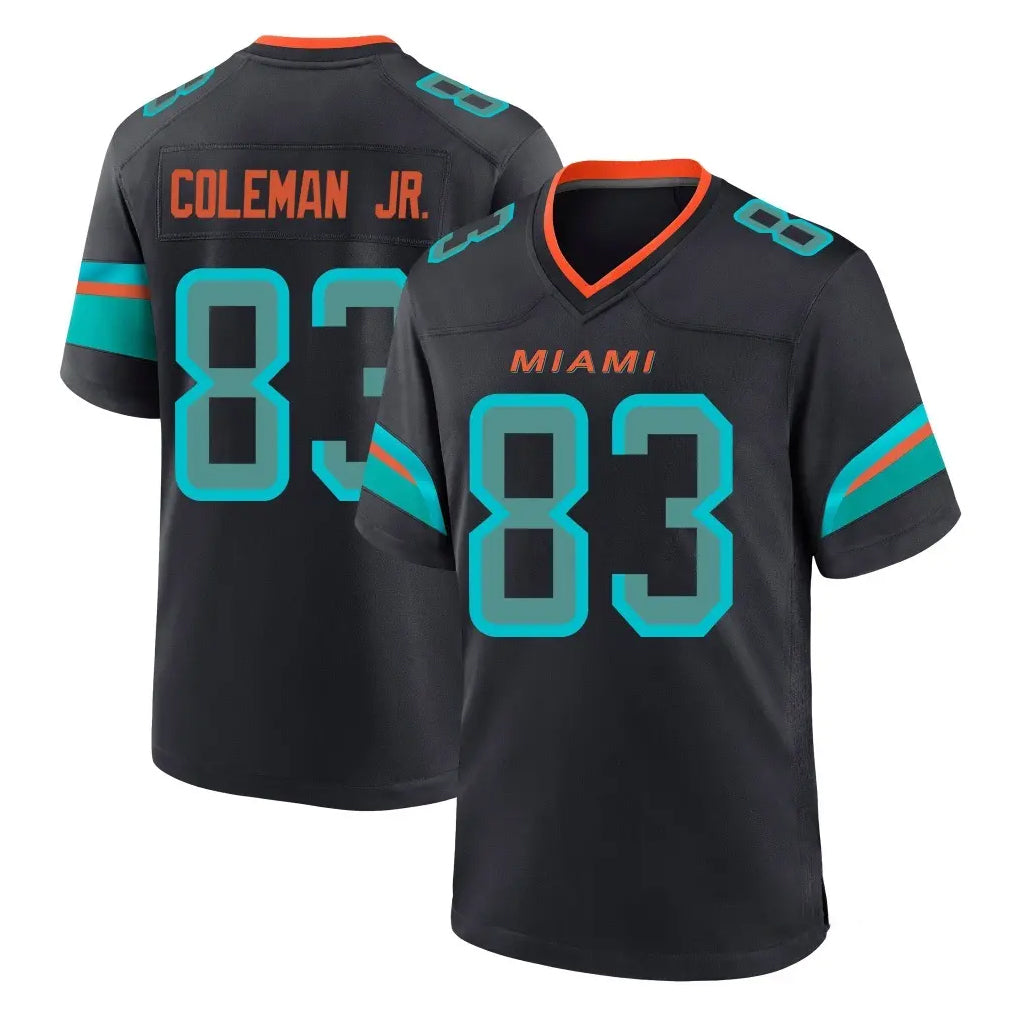 M.Dolphins #83 Kevin Coleman Jr. Player Black Pitch Rivalries Collection Home Game Ddoa Stitched Jerseys