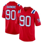 NE.Patriots #90 Christian Barmore Player Red Home Game Ddoa Stitched Jerseys
