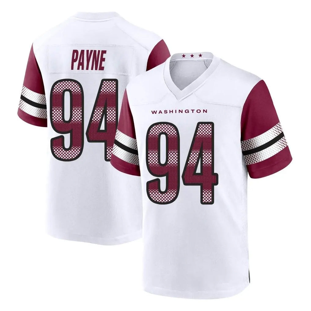 W.Commanders #94 Daron Payne Player White Game Home Ddoa Stitched Jerseys