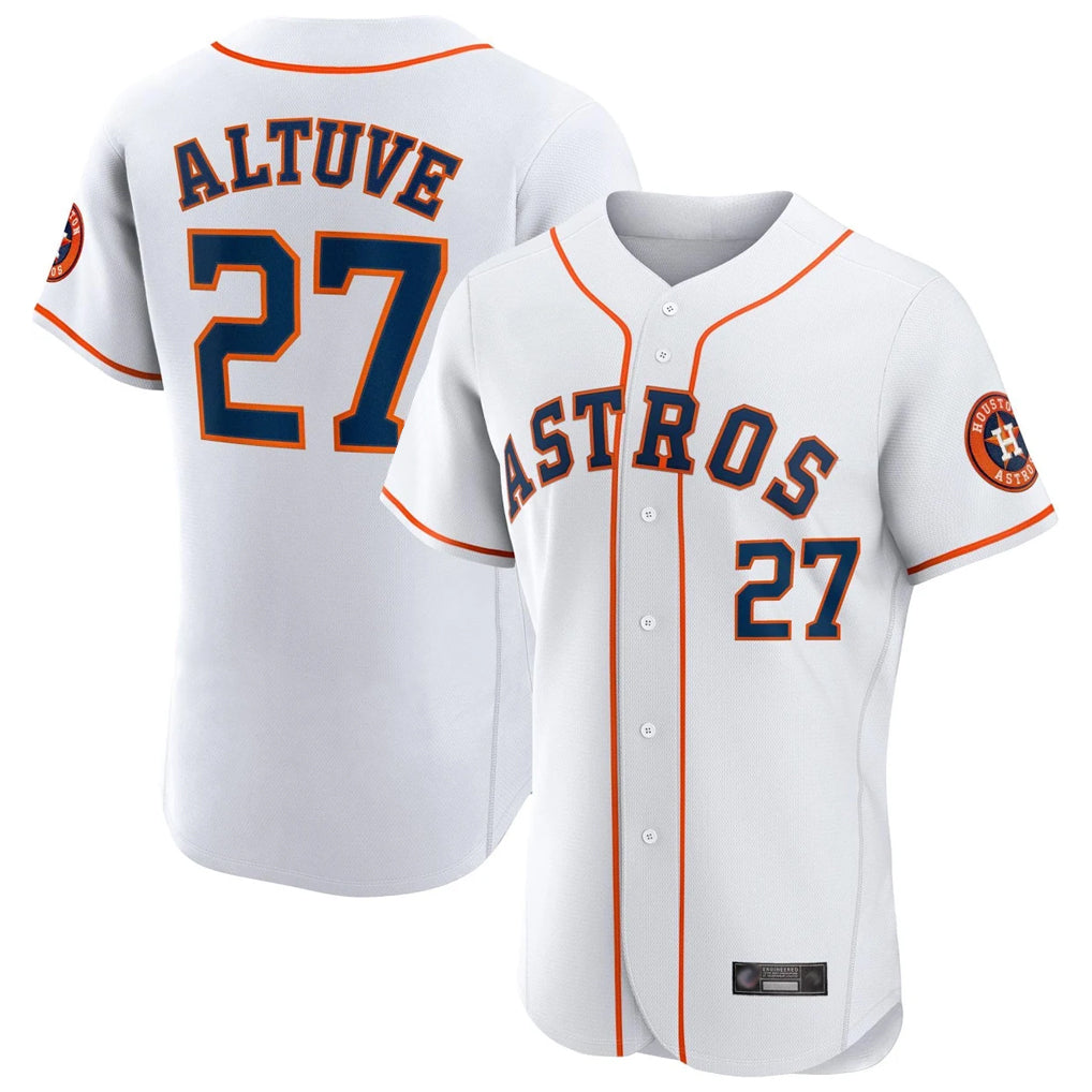 H.Astros #27 Jose Altuve Player White Limited Elite Home Ddoa Stitched Jerseys
