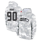 S.Seahawks #90 Jarran Reed Player Arctic Camo Limited Salute to Service Pullover Hoodies Game Ddoa Stitched Jerseys