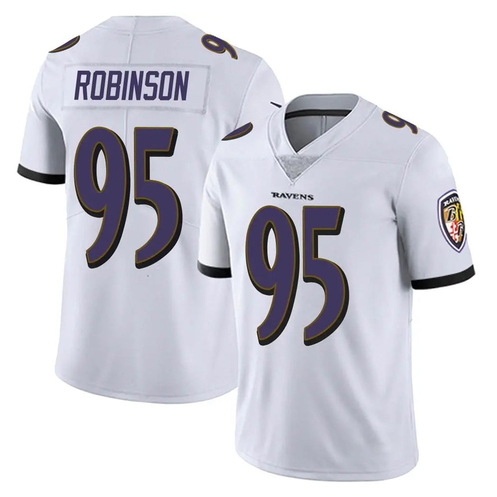 B.Ravens #95 Tavius Robinson Player White Vapor F.U.S.E. Limited Ddoa Stitched Jerseys