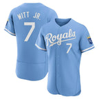 KC.Royals #7 Bobby Witt Jr. Player Light Blue Alt Limited Elite Home Ddoa Stitched Jerseys