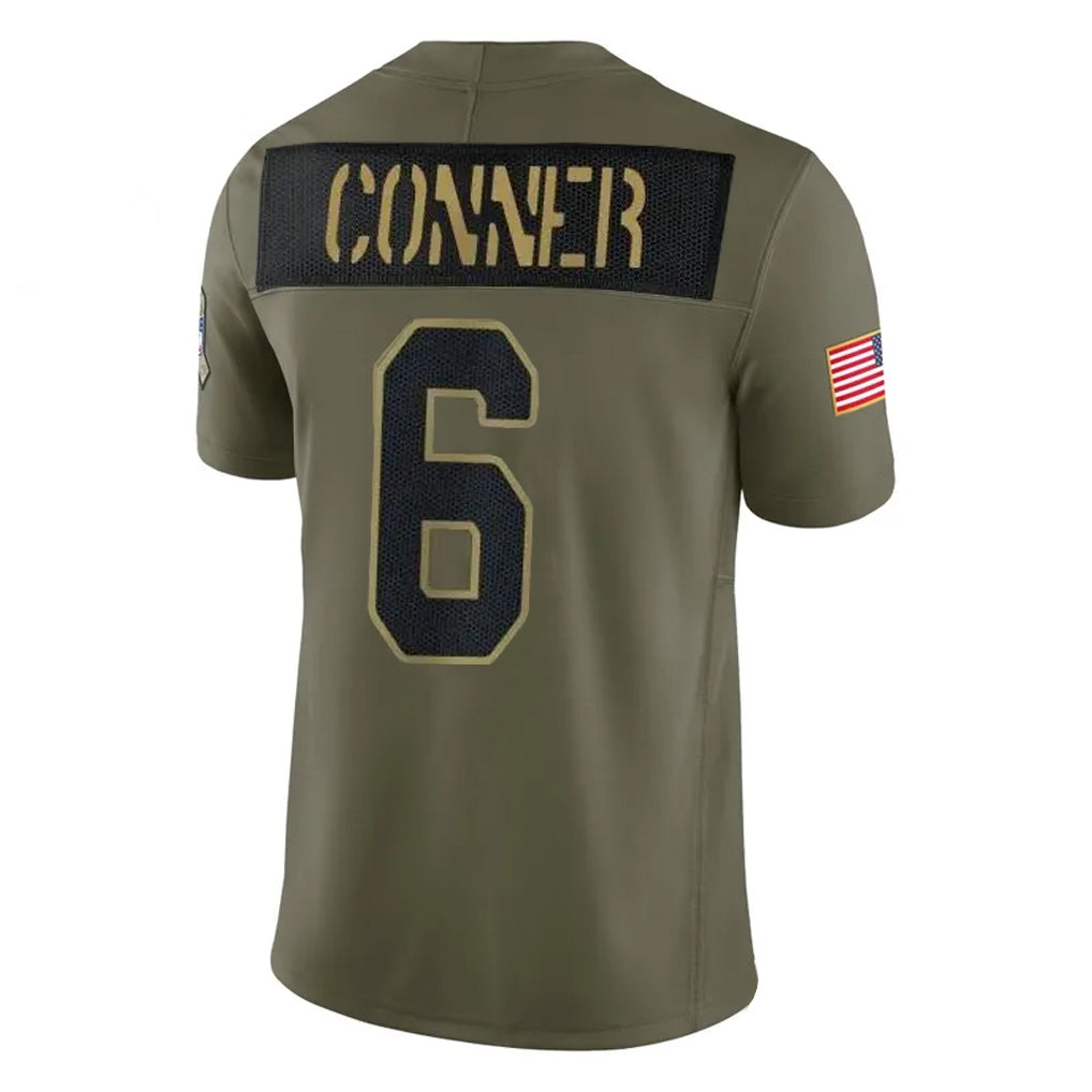 A.Cardinals #6 James Conner Player Olive Salute To Service Home Game Ddoa Stitched Jerseys