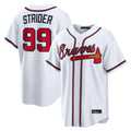 A.Braves #99 Spencer Strider Player White Home Game Ddoa Stitched Jerseys
