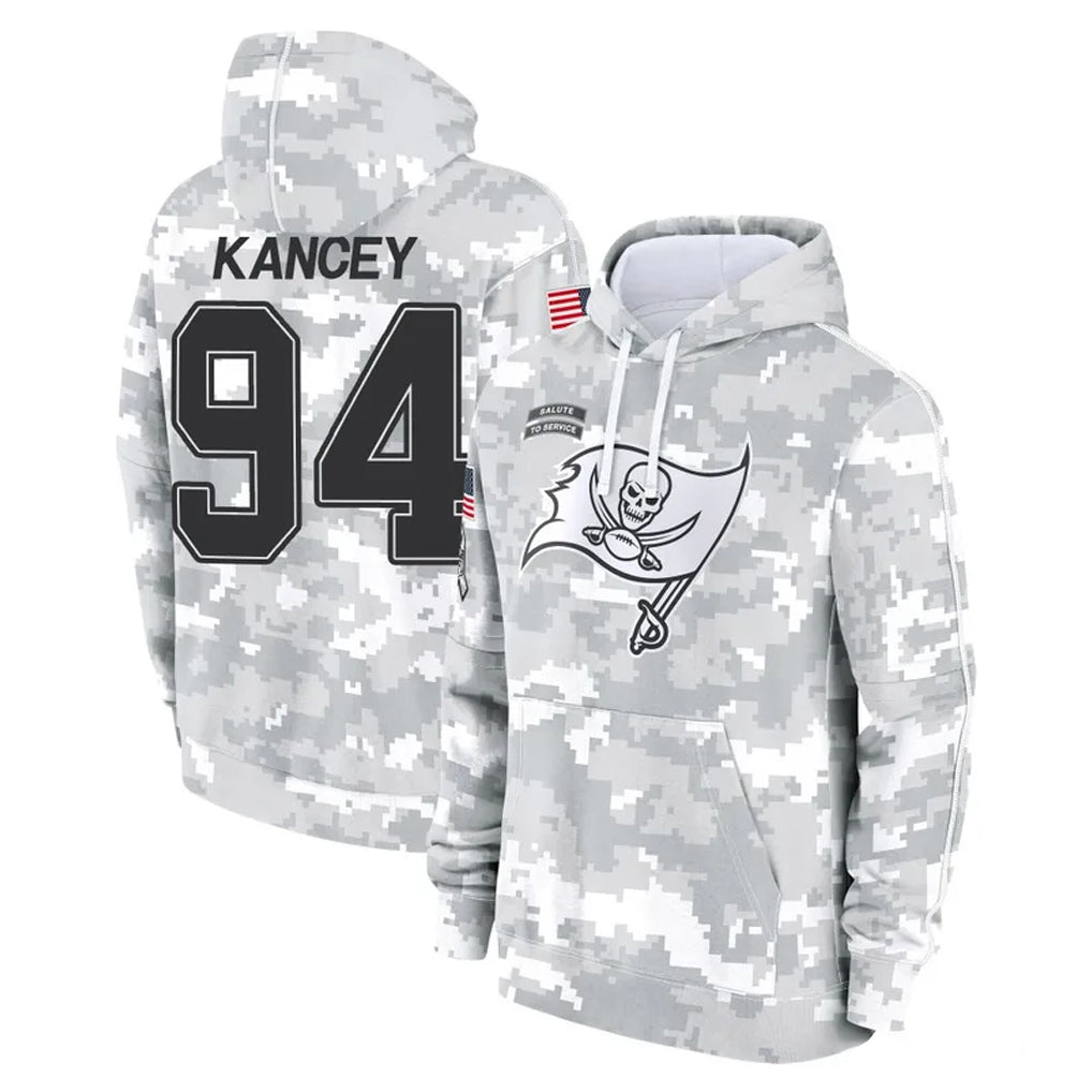 TB.Buccaneers #94 Calijah Kancey Player Arctic Camo Limited Salute to Service Pullover Hoodies Game Ddoa Stitched Jerseys