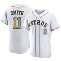H.Astros #11 Cam Smith Player Gold Collection Limited Elite Home Ddoa Stitched Jerseys