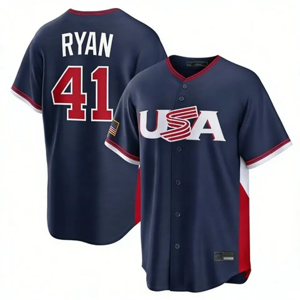 M.Twins #41 Joe Ryan Player Navy USA 2026 World Classic Limited Home Ddoa Stitched Jerseys