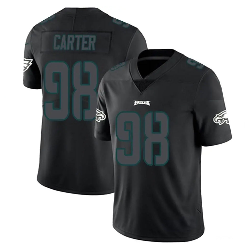 P.Eagles #98 Jalen Carter Player Limited Black Impact Home Game Ddoa Stitched Jerseys
