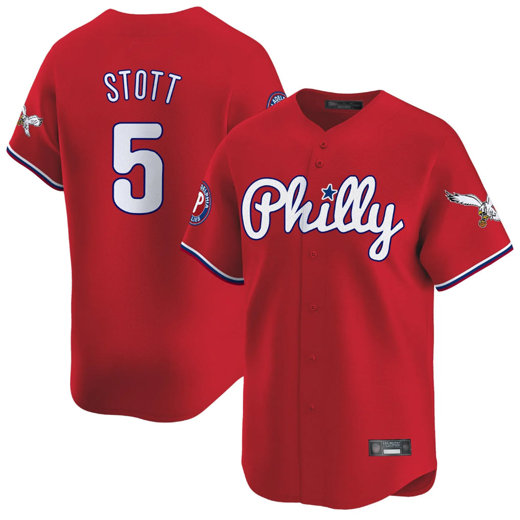 P.Phillies #5 Bryson Stott Player Red Phillies & Eagles Vapor Premier Limited Ddoa Stitched Jerseys