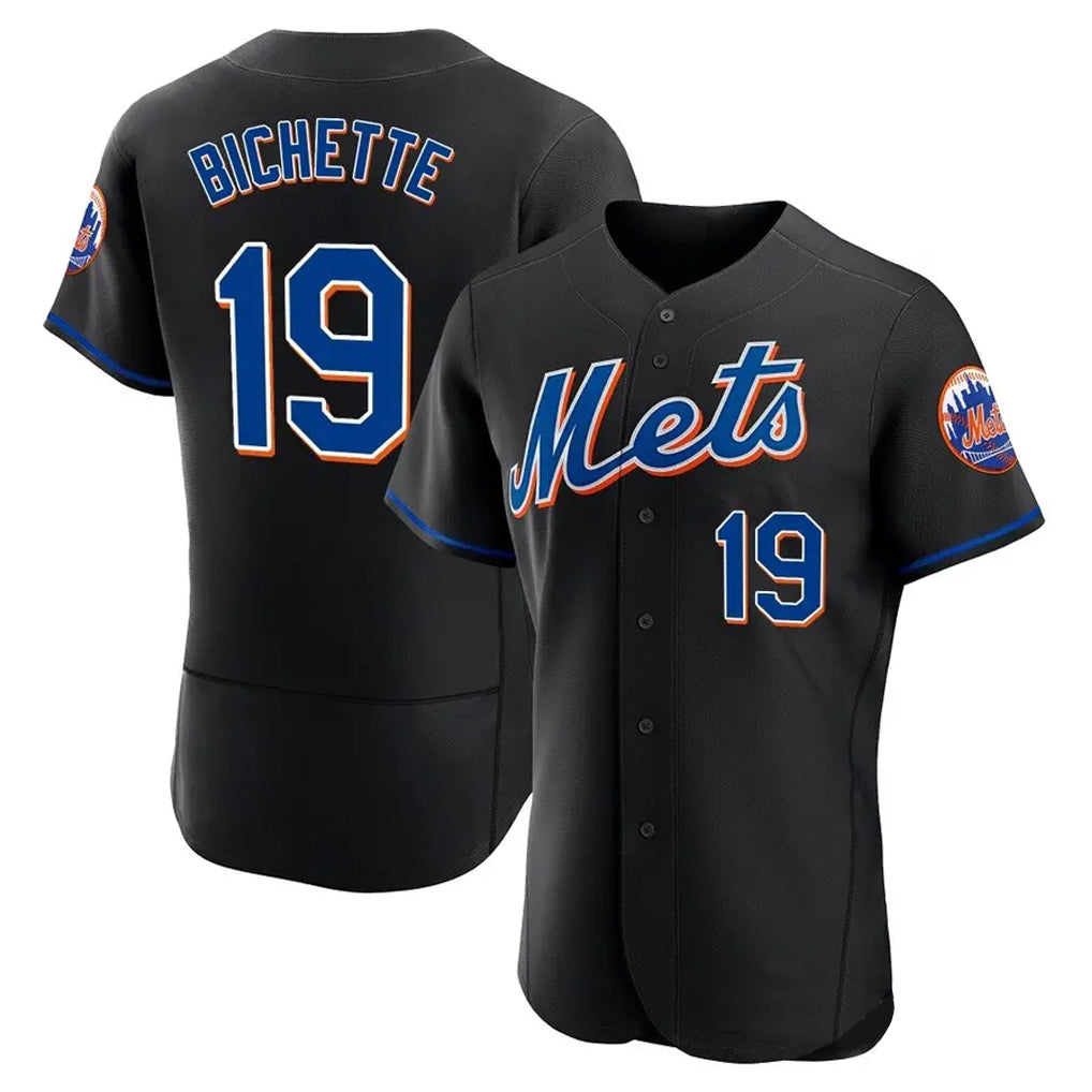 NY.Mets #19 Bo Bichette Player Black Replica Home Limited Elite Ddoa Stitched Jerseys