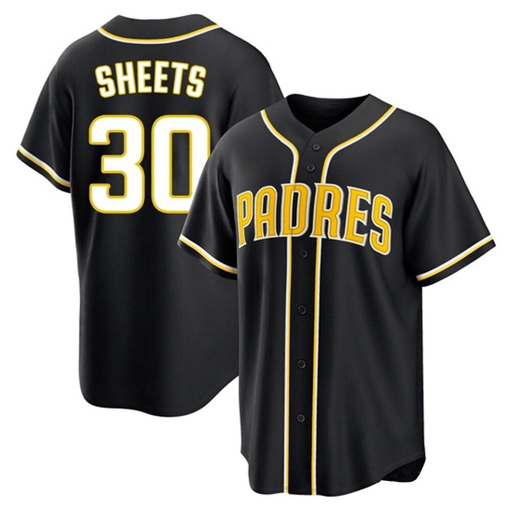 S.Diego Padres #30 Gavin Sheets Player Black 2026 Fashion Home Ddoa Stitched Jerseys