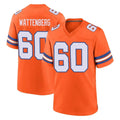 D.Broncos #60 Luke Wattenberg Player Orange Alternate Collection Throwback Game Ddoa Stitched Jerseys