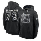 NY.Giants #72 Jermaine Eluemunor Player 2026 Black Logo Pullover Hoodies Limited Game Ddoa Stitched Jerseys