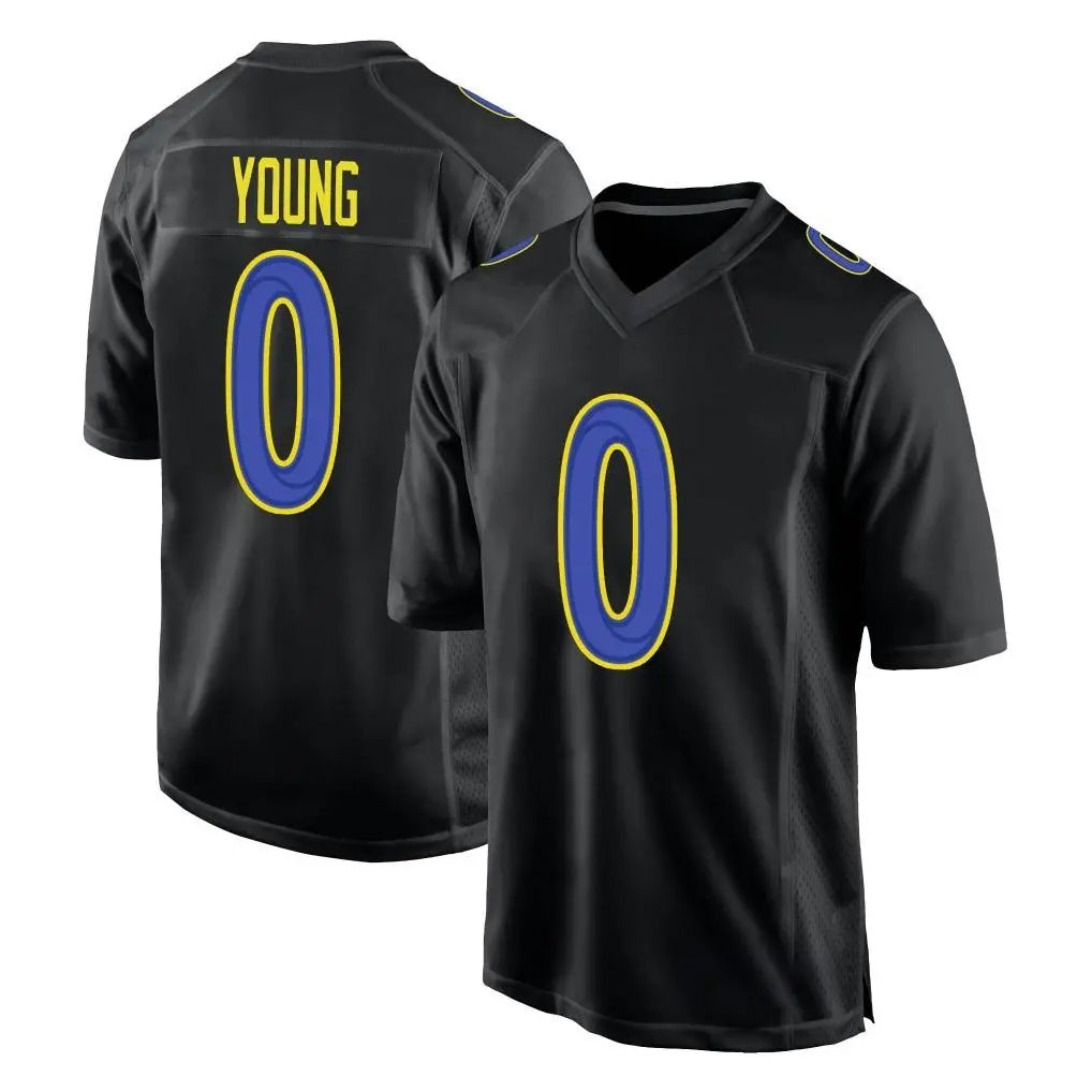 LA.Rams #0 Byron Young Player Black Fashion Limited Home Game Ddoa Stitched Jerseys