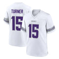 M.Vikings #15 Dallas Turner Player White Alternate Home Game Ddoa Stitched Jerseys