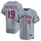 NY.Mets #19 Bo Bichette Player Gray Road Limited Home Ddoa Stitched Jerseys