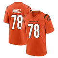 C.Bengals #78 Anthony Munoz Player Orange Home Game Ddoa Stitched Jerseys