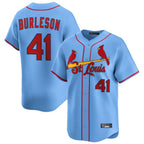 St. Louis Cardinals #41 Alec Burlesona Player Light Blue Home Limited Ddoa Stitched Jerseys