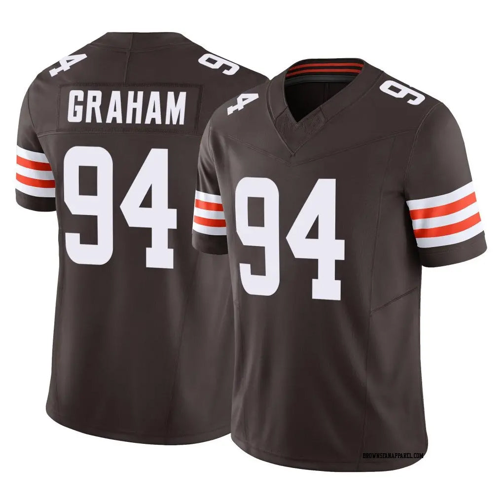C.Browns #94 Mason Graham Player Brown Vapor F.U.S.E. Limited Home Game Ddoa Stitched Jerseys