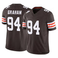 C.Browns #94 Mason Graham Player Brown Vapor F.U.S.E. Limited Home Game Ddoa Stitched Jerseys