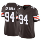 C.Browns #94 Mason Graham Player Brown Vapor F.U.S.E. Limited Home Game Ddoa Stitched Jerseys