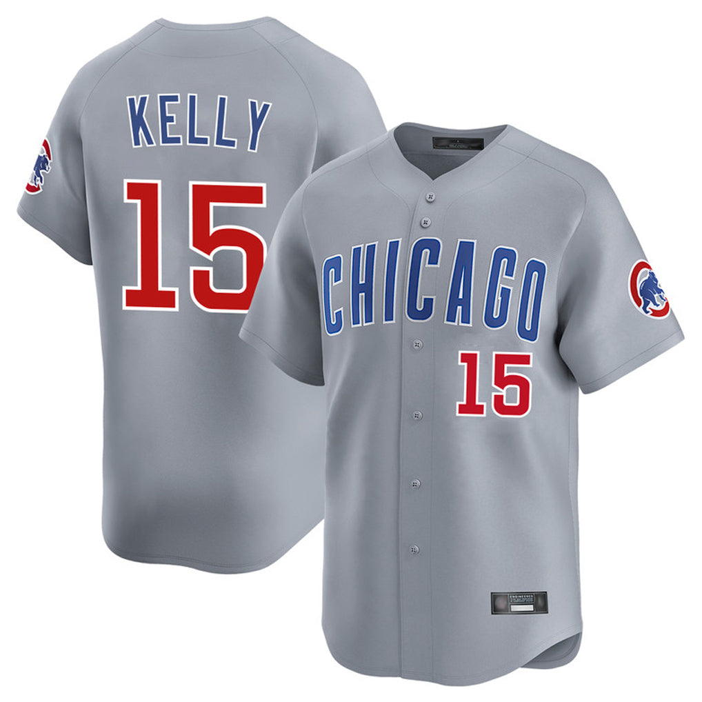 C.Cubs #15 Carson Kelly Player Gray Road Limited Home Ddoa Stitched Jerseys