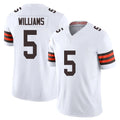C.Browns #5 Quincy Williams Player White Vapor F.U.S.E. Limited Home Game Ddoa Stitched Jerseys