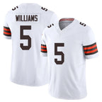 C.Browns #5 Quincy Williams Player White Vapor F.U.S.E. Limited Home Game Ddoa Stitched Jerseys