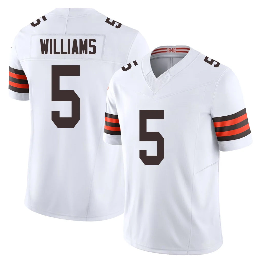 C.Browns #5 Quincy Williams Player White Vapor F.U.S.E. Limited Home Game Ddoa Stitched Jerseys
