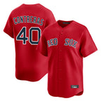 B.Red Sox #40 Willson Contreras Player Red Limited Home Game Ddoa Stitched Jerseys