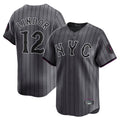 NY.Mets #12 Francisco Lindor Player Gray City Connect Limited Ddoa Stitched Jerseys