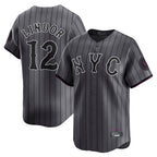NY.Mets #12 Francisco Lindor Player Gray City Connect Limited Ddoa Stitched Jerseys