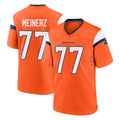 D.Broncos #77 Quinn Meinerz Player Orange Home Game Ddoa Stitched Jerseys