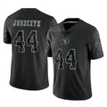 SF.49ers #44 Kyle Juszczyk Player Black Limited Reflective Home Game Ddoa Stitched Jerseys