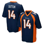 D.Broncos #14 Courtland Sutton Player Navy Game Ddoa Stitched Jerseys