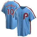 P.Phillies #10 J.T. Realmuto Player Light Blue Replica Game Ddoa Stitched Jerseys