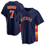 H.Astros #7 Craig Biggio Player Navy Home Game Ddoa Stitched Jerseys