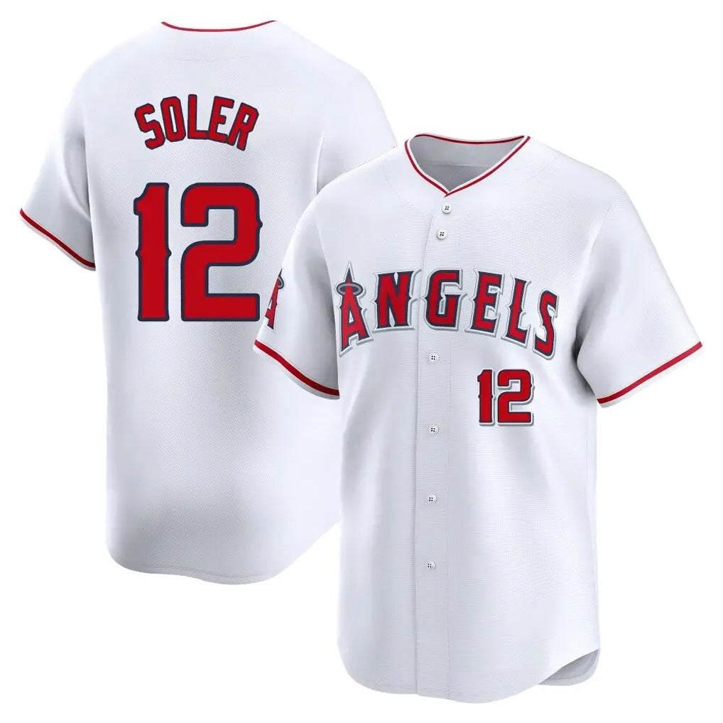 LA.Angels #12 Jorge Soler Player White Limited Home Ddoa Stitched Jerseys