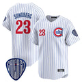 C.Cubs #23 Ryne Sandberg Player White Pinstripe Vapor Premier Limited Home Ddoa Stitched Jerseys