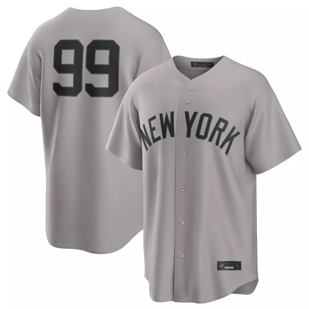 NY.Yankees #99 Aaron Judge Player Gray Game Home Ddoa Stitched Jerseys
