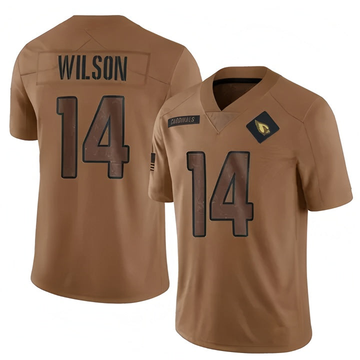A.Cardinals #14 Michael Wilson Player Brown Salute To Service Limited Game Ddoa Stitched Jerseys