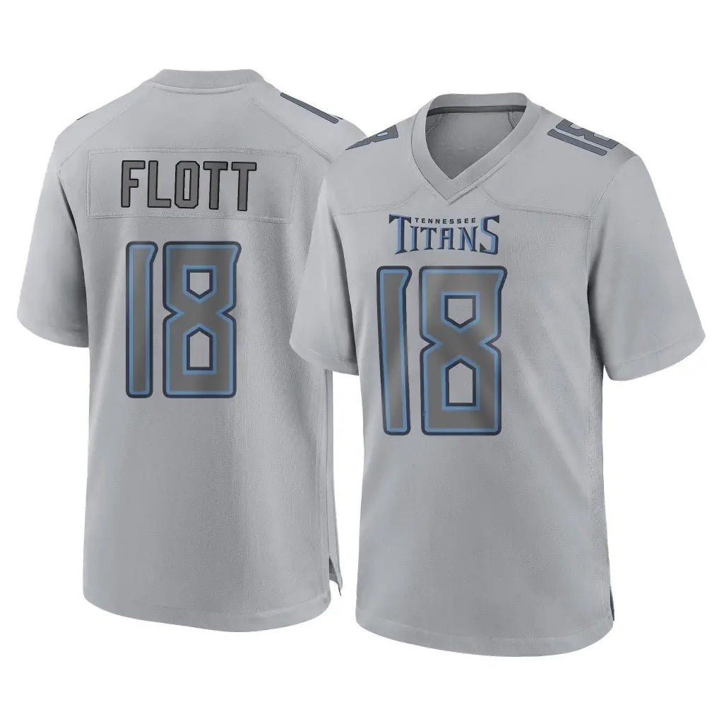 T.Titans #18 Cor'Dale Flott Player Gray Atmosphere Fashion Home Game Ddoa Stitched Jerseys