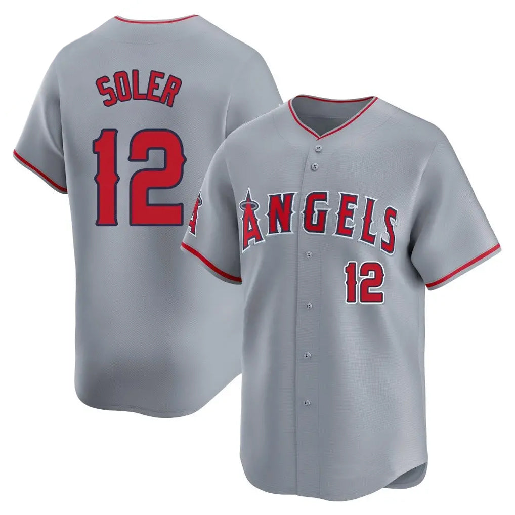 LA.Angels #12 Jorge Soler Player Gray Home Limited Ddoa Stitched Jerseys