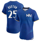 M.Twins #25 Byron Buxton Player Royal City Connect Limited Elite Home Ddoa Stitched Jerseys