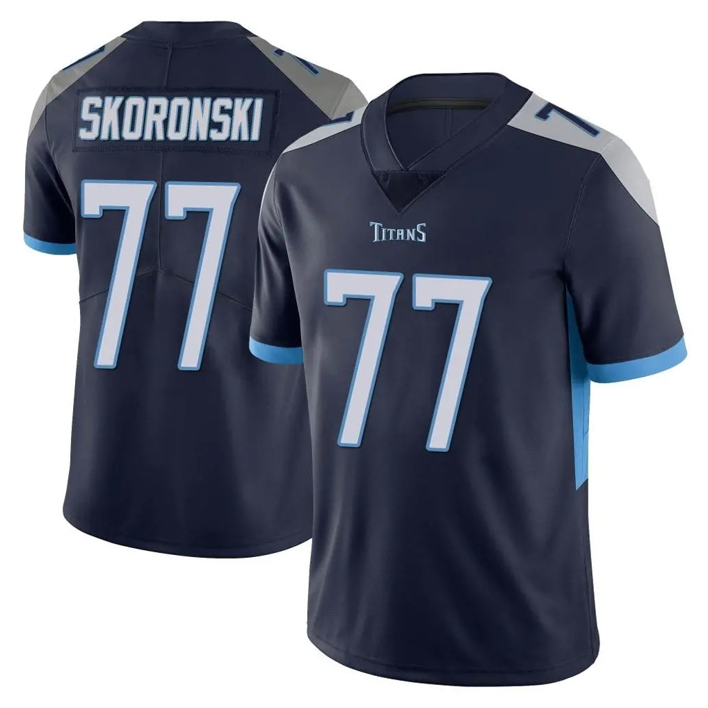T.Titans #77 Peter Skoronski Player Navy Limited Vapor Untouchable Home Game Ddoa Stitched Jerseys